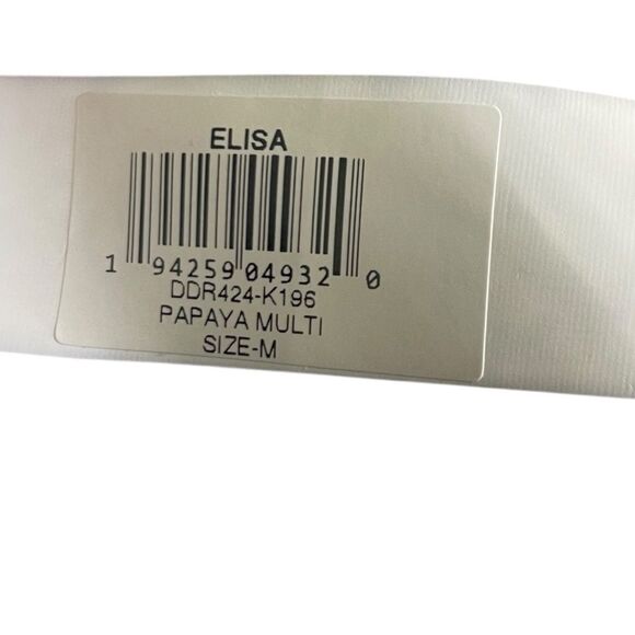 Dress The Population Elisa Embroidered Sequin Dress Medium Papaya Gown Sparkly - Picture 10 of 14